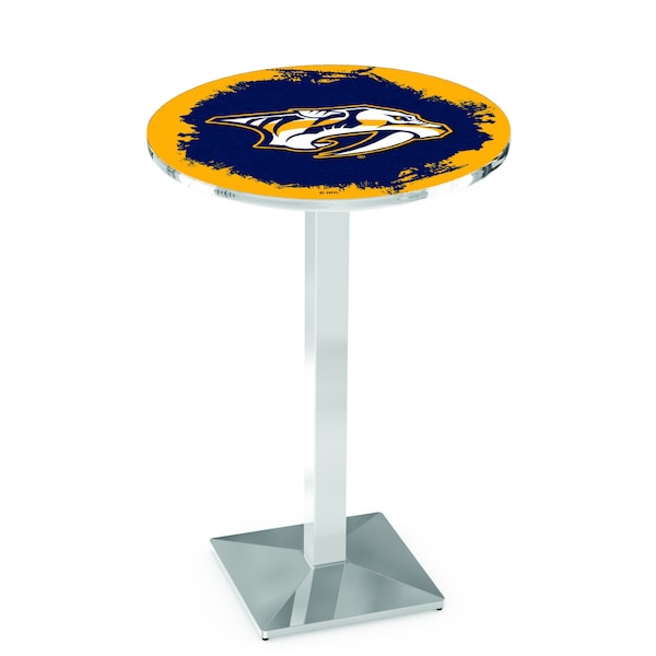 42" Chrome Nashville Predators Pub Table